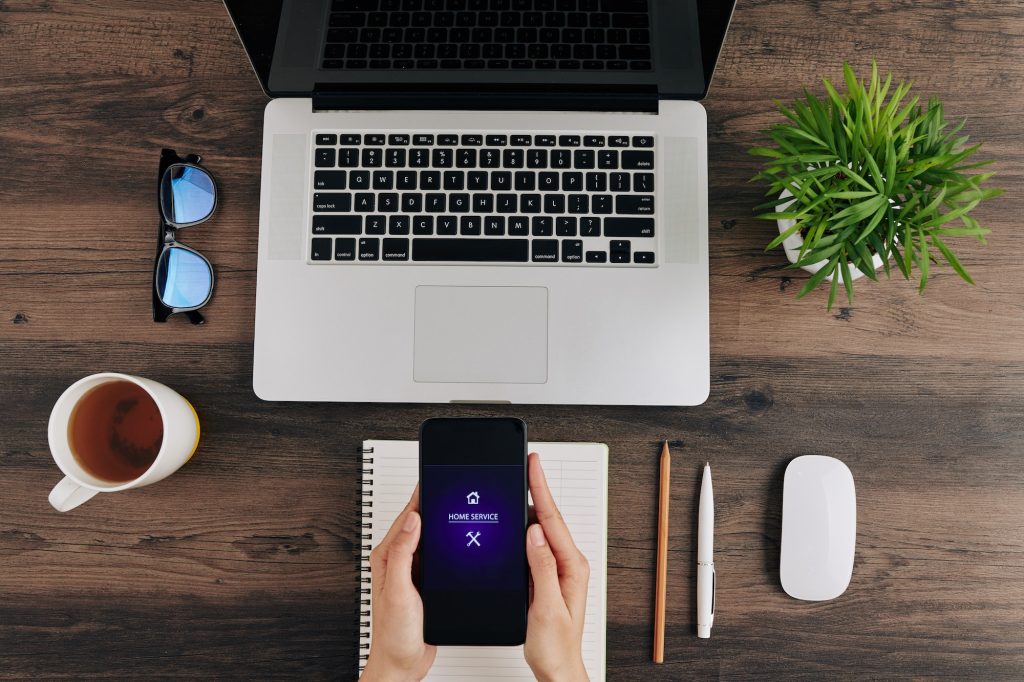 Freelancer using home service app